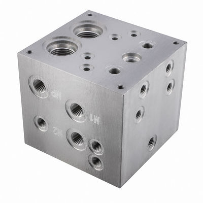 Aluminum Hydraulic Valve Manifold Block CNC Turning Milling For Industrial Machinery
