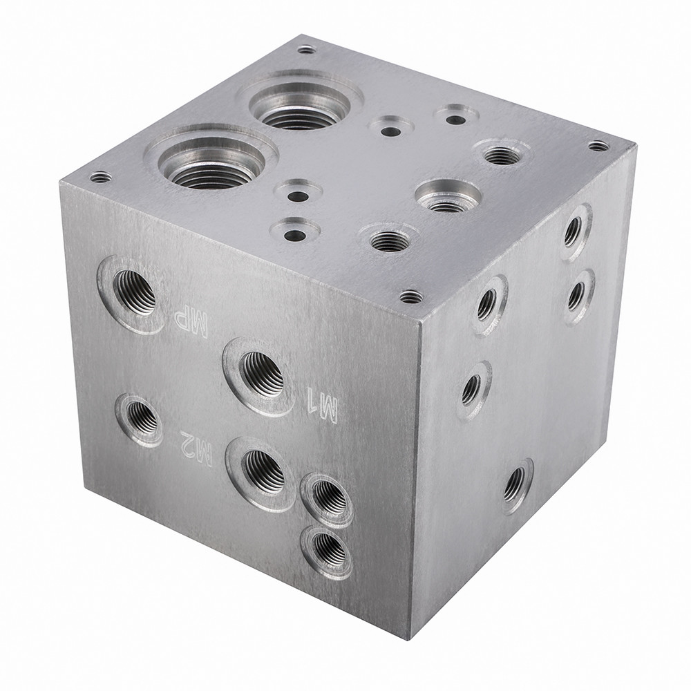 Aluminum Hydraulic Valve Manifold Block CNC Turning Milling For Industrial Machinery