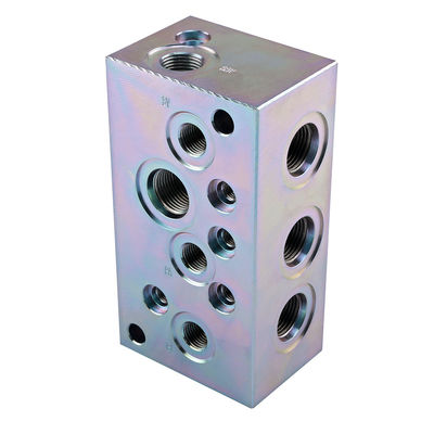 40L 80L 120L Durchfluss hydraulisches Ventil Gängeblock Aluminium Gusspulverdichtes Stahlventil