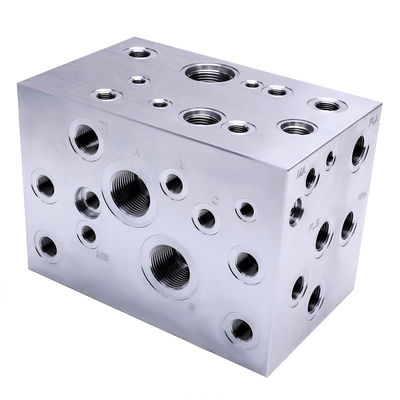 Hydraulische Ventile Aluminium-Stahl-Gewinde-Kartusche-Ventile Hydraulische Kollektorblock CNC-Verarbeitungsanpassung Service