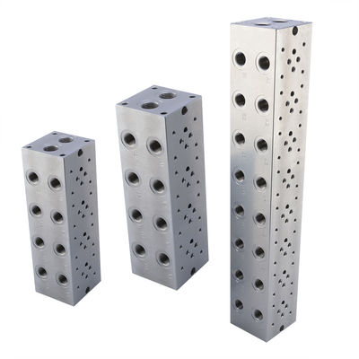 Aluminiumlegierung Al6061 Hydraulischer Zylinderventilblock CNC-Bearbeitung Manifoldblock